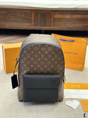 Louis Vuitton LV Aerogram Takeoff Premium Backpack With Dust Bag & Tag (Black Brown - 1137)