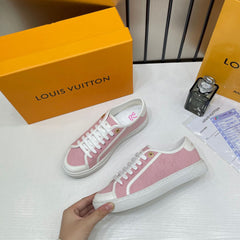 Louis Vuitton LV Lagoon Sneaker Rose Pink With OG Box & Carry Bag KC-52 Pink