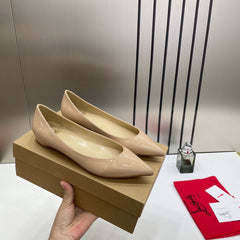 Christian Louboutin Kate Ballerina Flats Belly Patent Leather With Original Box And Dustcover
