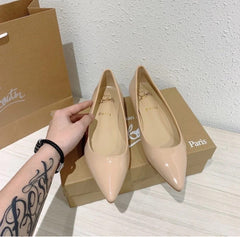 Christian Louboutin Kate Ballerina Flats Belly Patent Leather With Original Box And Dustcover