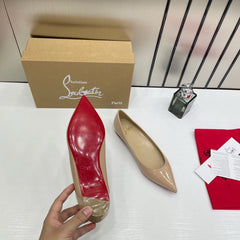 Christian Louboutin Kate Ballerina Flats Belly Patent Leather With Original Box And Dustcover