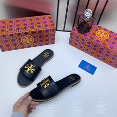 Tory Burch Eleanor Slide Flat BlackWith OG Box