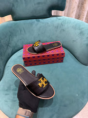 Tory Burch Eleanor Slide Flat BlackWith OG Box