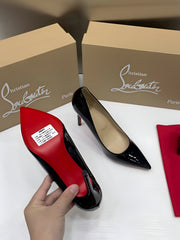 Christian Louboutin Miss Iriza Black Z Heels Patent With OG Box & Dust Cover