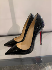 Christian Louboutin Miss Iriza Black Z Heels Patent With OG Box & Dust Cover