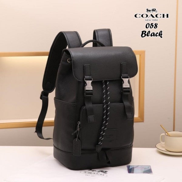 Coach Rivington Backpack Black Spirit Signature Canvas Unisex Backpack With Dust Cover 058 Black