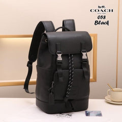 Coach Rivington Backpack Black Spirit Signature Canvas Unisex Backpack With Dust Cover 058 Black