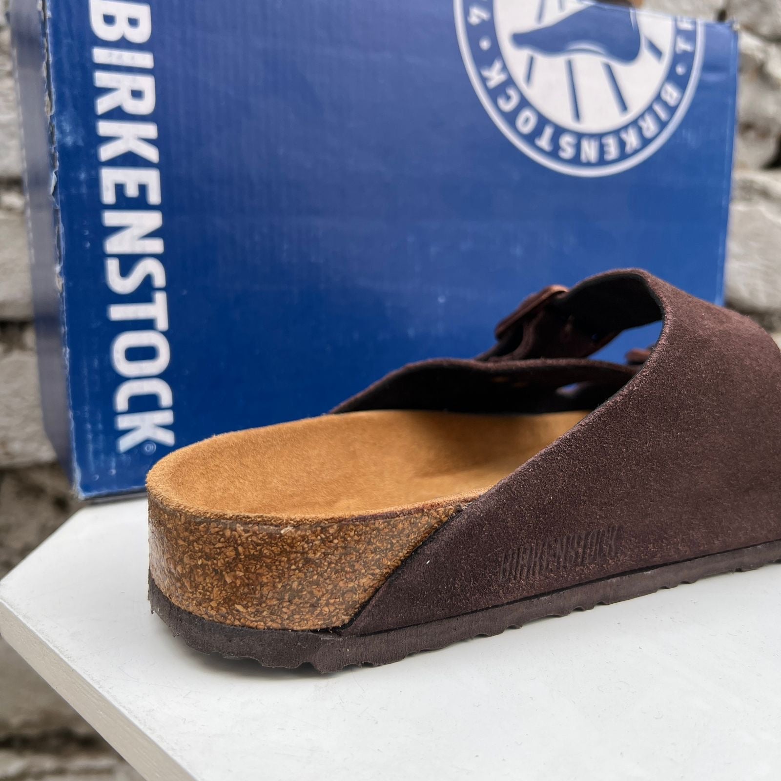 Birkenstock Arizona Slides Suede Cocoa Brown