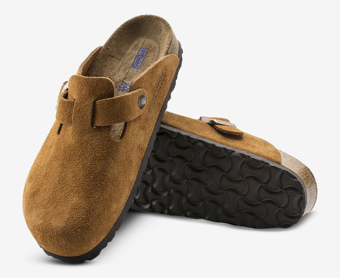 BIRKENSTOCK BOSTON SOFT FOOTBED SUEDE LEATHER 'MINK'