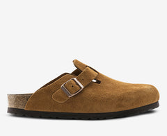 BIRKENSTOCK BOSTON SOFT FOOTBED SUEDE LEATHER 'MINK'