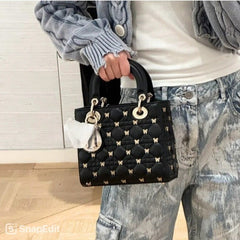 Dior Lady My ABC Cannage Butterfly Premium Quality With OG Box & Dus Bag (Black - 711)