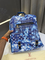 LOUIS VUITTION BLUE COLOUR PREMIUM CLASSIC BAGPACK WITH DUST BAG