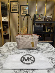 Michael Kors Jet Set Travel Chain Shoulder Tote Bag Witch Dust Bag (70199-Beige)