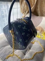 Louis Vuitton LV Limited Edition 2025 New Square Bag With Dust Bag (Navy Green - 964)