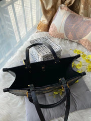 Louis Vuitton LV M46733 On The Go Premium Monogram Empreinte Leather Tote Bag With OG Magnetic Box & Dust Bag (Black - 649)