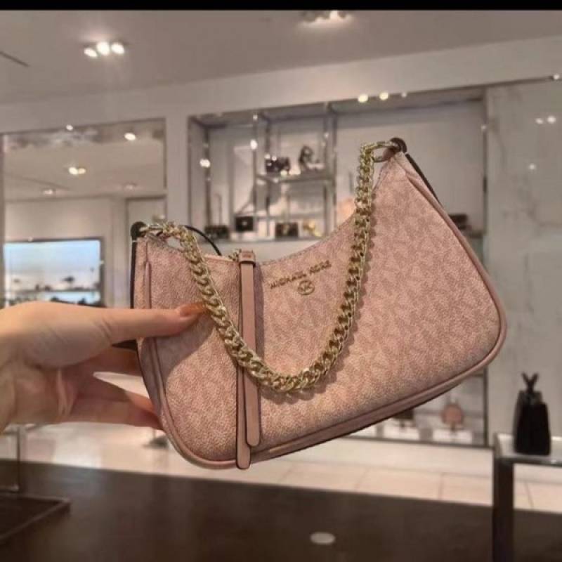 Michael Kors MK Jet Set Charm Small Logo Pochette With OG Box (5575 Pink Pink)