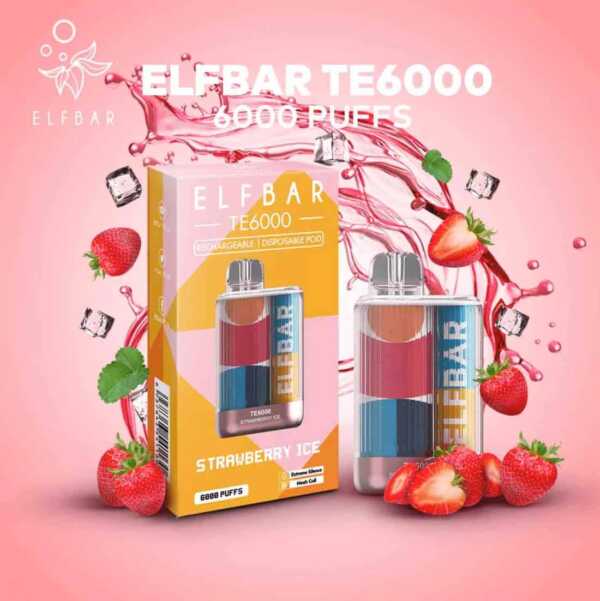 ELF BAR TE6000 – Strawberry Ice Vape