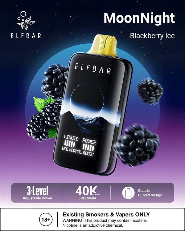 ELFBAR MOON NIGHT 40K PUFFS BLACKBERRY ICE