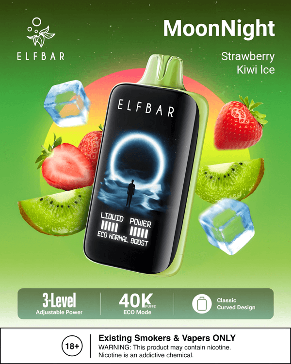 MOON NIGHT 40000 PUFFS STRAWBERRY KIWI ICE