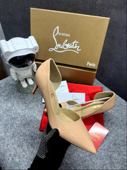 Christian Louboutin Iriza 70 Patent Apricot High Quality Heels With OG Box Dust Bag A418 Apricot