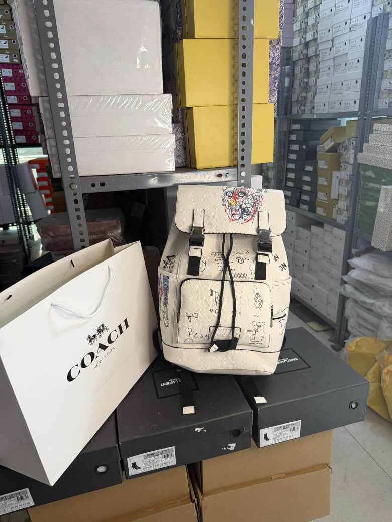 Coach X Jean-Michel Basquiat Leather Backpack High Quality With Dust Cover & Carry Bag W69120