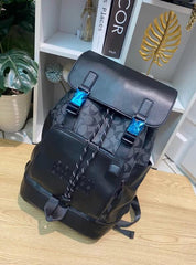 Coach Rivington Backpack Colorblock Black Black Signature Canvas Unisex Backpack With Dust Cover 058-1 Black Black