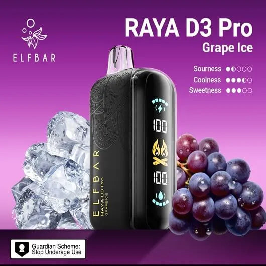 elfbar raya d3 pro 30k Puffs grape ice