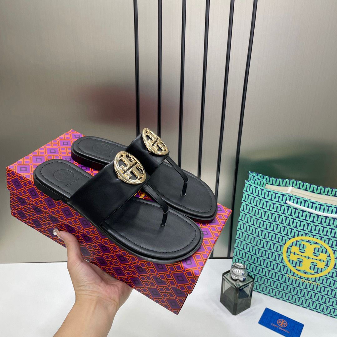 Tory Eleanor Black Sandals For Women