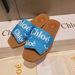 Chloe Woody Mules Flats For Womens With Original Box & Dust Cover