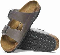 Birkenstock Arizona Slides Suede Dark Grey