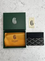 Goyard Saint Sulpice Card Holder Wallet With Dust & OG Box Black 9636