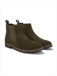Zaraa Chelsea boots Olive Suede