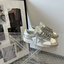 Golden goose Women's  Stardan sneakers in white leather and glitter
