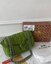 Coach Soft Green Tabby 26 Quilted Medium Leather Shoulder Bag With OG Box & Dust Bag (CP-150-Green)