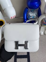 Hermes Constance Slim Epsom Vert With OG Box & Dust Bag (KG-19 White)