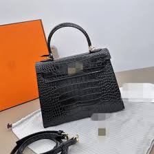 Hermes Blanc Crocodile Niloticus Black Encrusted Birkin Bag With OG Box & Dust Bag (1080 Black)