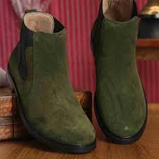Zaraa Chelsea boots Olive Suede