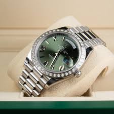 Rolex Day Date Green Silver