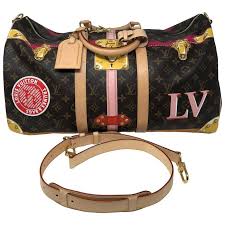 Louis Vuitton Keepall Bandouliere Monogram Tromp Loeil Screen 50 Pink Multicolor With Dust Bag