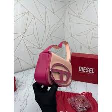 Diesel 1DR Shoulder Bag With OG Box & Dust Bag & Extra Shoulder Strap (Pink)