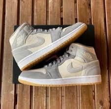 Air Jordan 1 Mid Coconut Milk Particle Grey Semi Ua Quality