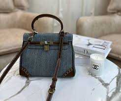 Hermes Birkin Denim Blue With OG Box & Dust Bag (1056 LBlue)