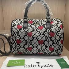 Kate Spade Flower Jacquard Bag With Dust Bag (K8308 Black-1)