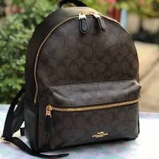 Coach Backpack Premium Quality Signature Black Canvas With OG Box & Dust Bag