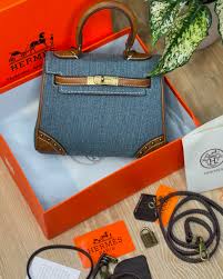 Hermes Birkin Denim Blue With OG Box & Dust Bag (1056 LBlue)