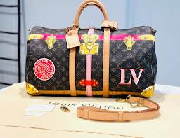 Louis Vuitton Keepall Bandouliere Monogram Tromp Loeil Screen 50 Pink Multicolor With Dust Bag