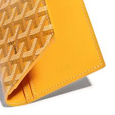 Goyard Grenelle Passport Holder Cover With OG Box & Dust Bag (804 Yellow)