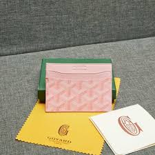 Goyard Saint Sulpice Card Holder Wallet With Dust & OG Box Pink 9636