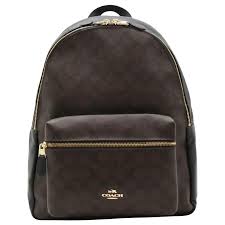 Coach Backpack Premium Quality Signature Black Canvas With OG Box & Dust Bag