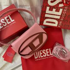 Diesel 1DR Shoulder Bag With OG Box & Dust Bag & Extra Shoulder Strap (Pink)